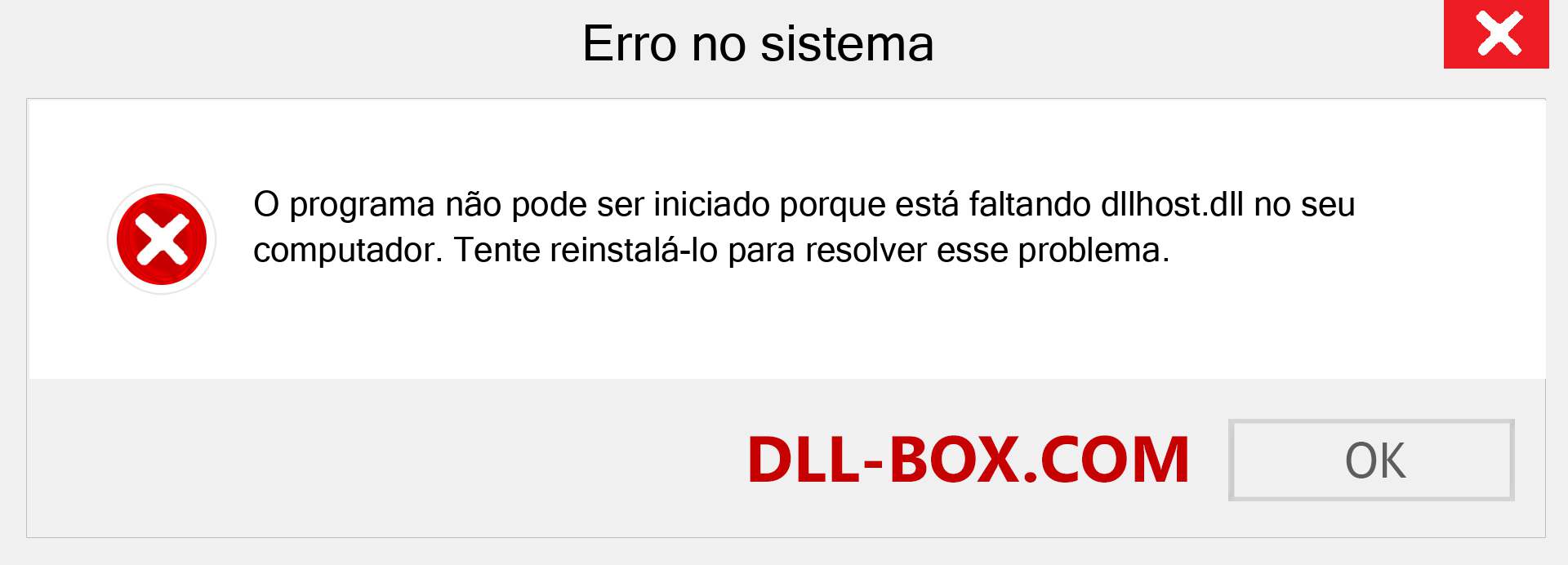 Arquivo dllhost.dll ausente ?. Download para Windows 7, 8, 10 - Correção de erro ausente dllhost dll no Windows, fotos, imagens